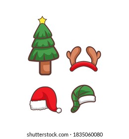 christmas knick.knacks icon design set illustration