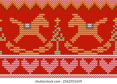 Christmas Knitted craft seamless pattern fabric textile 