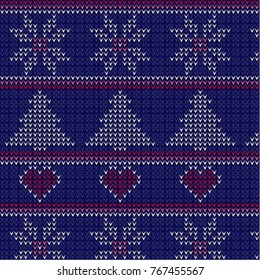 Christmas knitted  pattern for pattern background? vector eps10 illustration