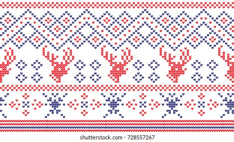 Christmas knitted pattern Winter Holiday Knitting Pattern with a Christmas Trees. Christmas Knitting Sweater Design. Wool Knitted Texture