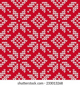Christmas knitted seamless pattern