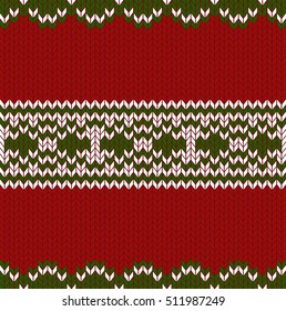 Christmas Knitted Seamless Pattern Design 