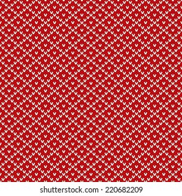 Christmas knitted seamless pattern. Vector illustration