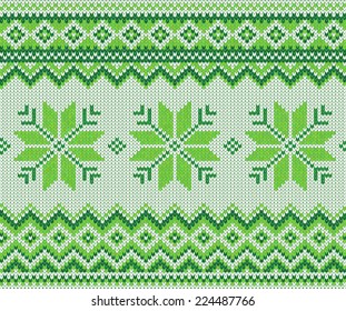 Christmas Knitted seamless pattern / Vector illustration