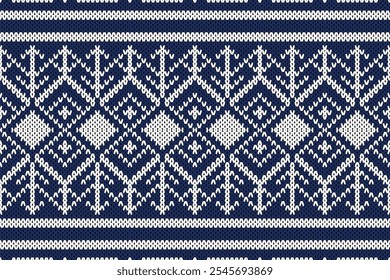 christmas knitted, Knitted Seamless, Pattern knitted, Winter Holiday Seamless Knitted Pattern , Soft rhombus argyle knitting, texture, geometric,  vector, seamless, Jacquard knit effect ornament