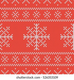 Christmas knitted sweater. Winter background. Seamless vector pattern.