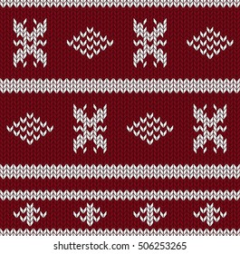 Christmas Knitted Winter Seamless Pattern Design 