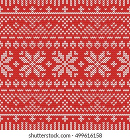 Christmas knitting seamless pattern with . Perfect for wallpaper, wrapping paper, pattern fills, winter greetings, web page background, New Year greeting cards