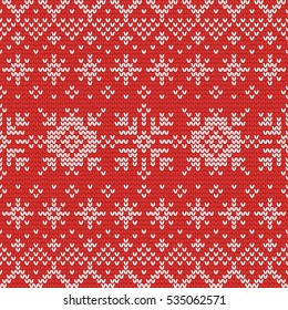 Christmas Knitting Seamless Pattern Perfect Wallpaper Stock Vector ...