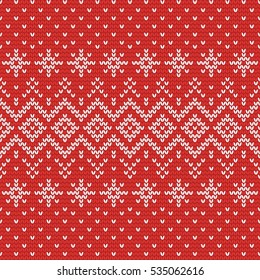Christmas knitting seamless pattern with rhombus. Perfect for wallpaper, wrapping paper, pattern fills, winter greetings, web page background, Christmas and New Year greeting cards