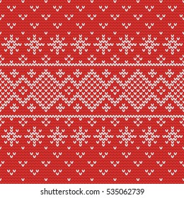 Christmas knitting seamless pattern with rhombus. Perfect for wallpaper, wrapping paper, pattern fills, winter greetings, web page background, Christmas and New Year greeting cards
