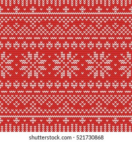 Christmas knitting seamless pattern with stars. Perfect for wallpaper, wrapping paper, web page background, winter or New Year greeting cards