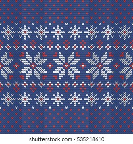 Christmas knitting seamless pattern with stars. Perfect for wallpaper, wrapping paper, pattern fills, winter greetings, web page background, Christmas and New Year greeting cards