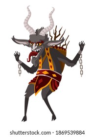 christmas krampus horned fantasy monster