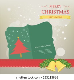 Christmas Label and background