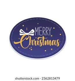 Christmas label design. Vector illustration