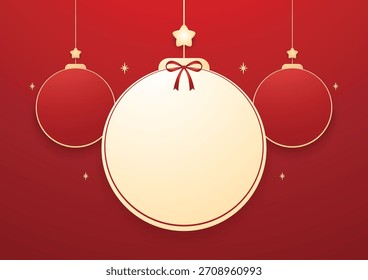 Christmas label. Festive Christmas text box vector. Perfect for seasonal messages or text and greetings.