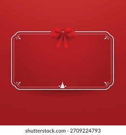 Christmas label. Festive Christmas text box vector. Perfect for seasonal messages or text and greetings.