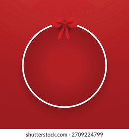 Christmas label. Festive Christmas text box vector. Perfect for seasonal messages or text and greetings.