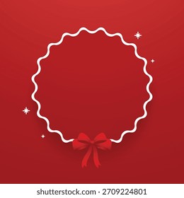 Christmas label. Festive Christmas text box vector. Perfect for seasonal messages or text and greetings.