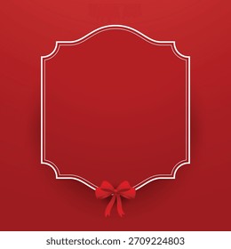 Christmas label. Festive Christmas text box vector. Perfect for seasonal messages or text and greetings.