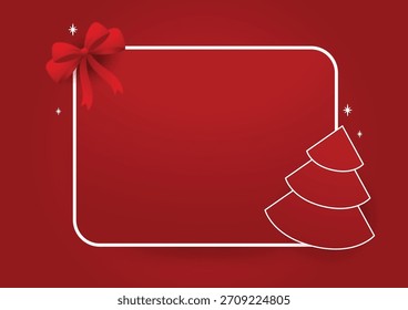 Etiqueta de Navidades. Vector de cuadro de texto Navidades festivas. Perfecto para mensajes de temporada o mensajes de texto y saludos.