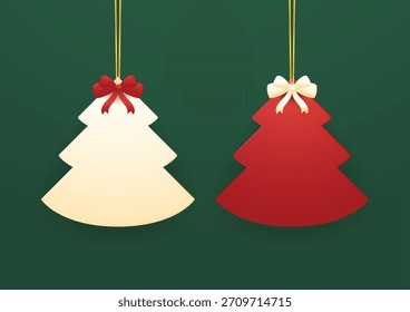 Christmas label. Festive Christmas text box vector. Perfect for seasonal messages or text and greetings.