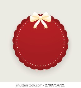 Christmas label. Festive Christmas text box vector. Perfect for seasonal messages or text and greetings.