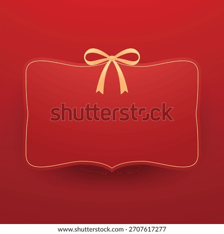 Christmas label. Festive Christmas text box vector. Perfect for seasonal messages or text and greetings.