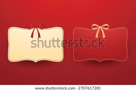 Christmas label. Festive Christmas text box vector. Perfect for seasonal messages or text and greetings.