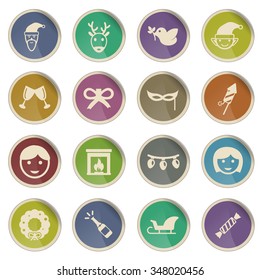 Christmas label icons for web
