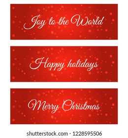 Christmas label on winter background Vector illustration