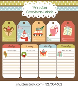 Christmas label set