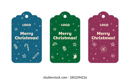 Christmas label templates vector illustration