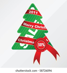 Christmas label. Vector