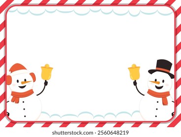 Christmas label vector. free space for text. sale card. Snow man character design.