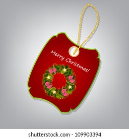 Christmas label vector illustration