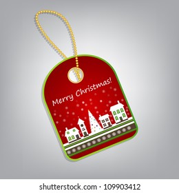 Christmas label vector illustration