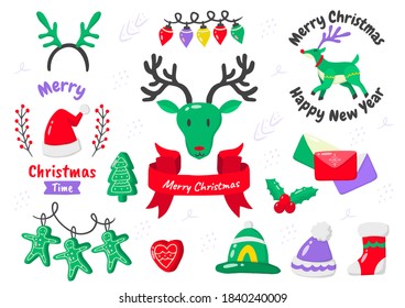 christmas label Vector Logo for banner, poster, flyer