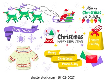 christmas label Vector Logo for banner, poster, flyer