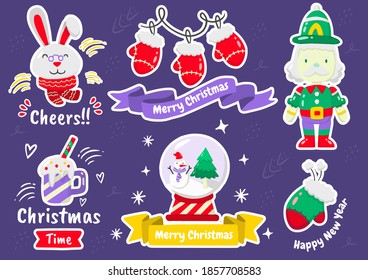 christmas label Vector Logo for banner, poster, flyer