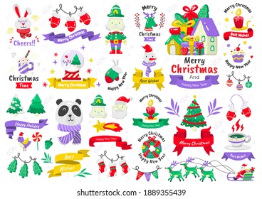 etiqueta de navidad Logotipo vectorial para banner, afiche, volante