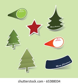 vectores de etiquetas de Navidad