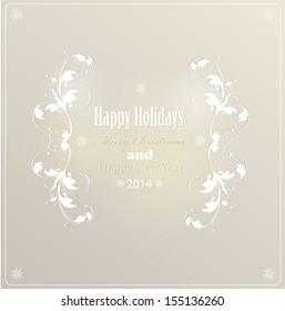Christmas  label for Xmas and New Year holidays. Calligraphic vector design