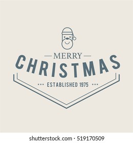 Christmas Labels and Badges Vector Design. Decorations elements 