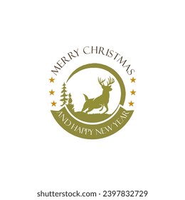 Christmas labels collection in flat design