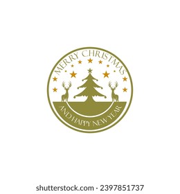 Christmas labels collection in flat design