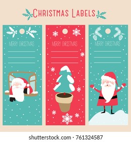 christmas labels and decoration 