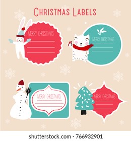 christmas labels and decoration