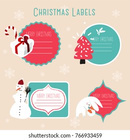 christmas labels and decoration